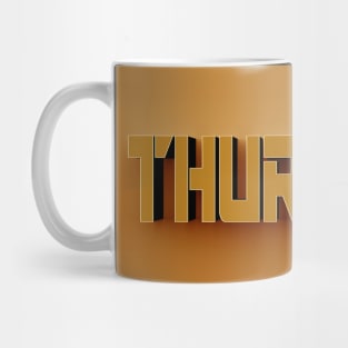 3D Text - Thursday Mug